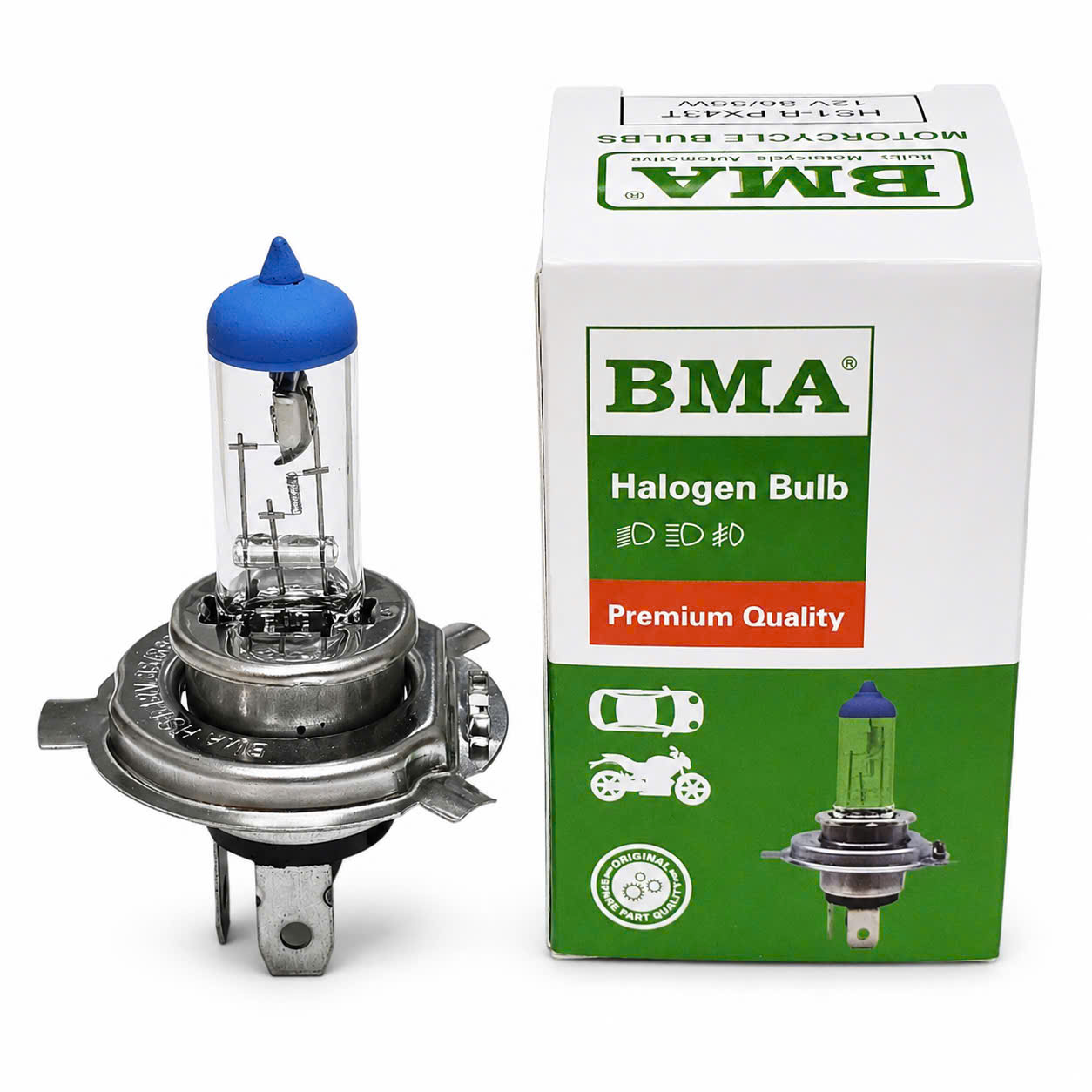 BÓNG ĐÈN HALOGEN BMA HS1 12V/35/35W (ĐẦU XANH)